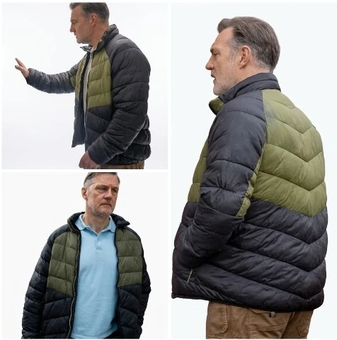 Tip Toe Season 1 David Morrissey Black and Olive Puffer Jacket