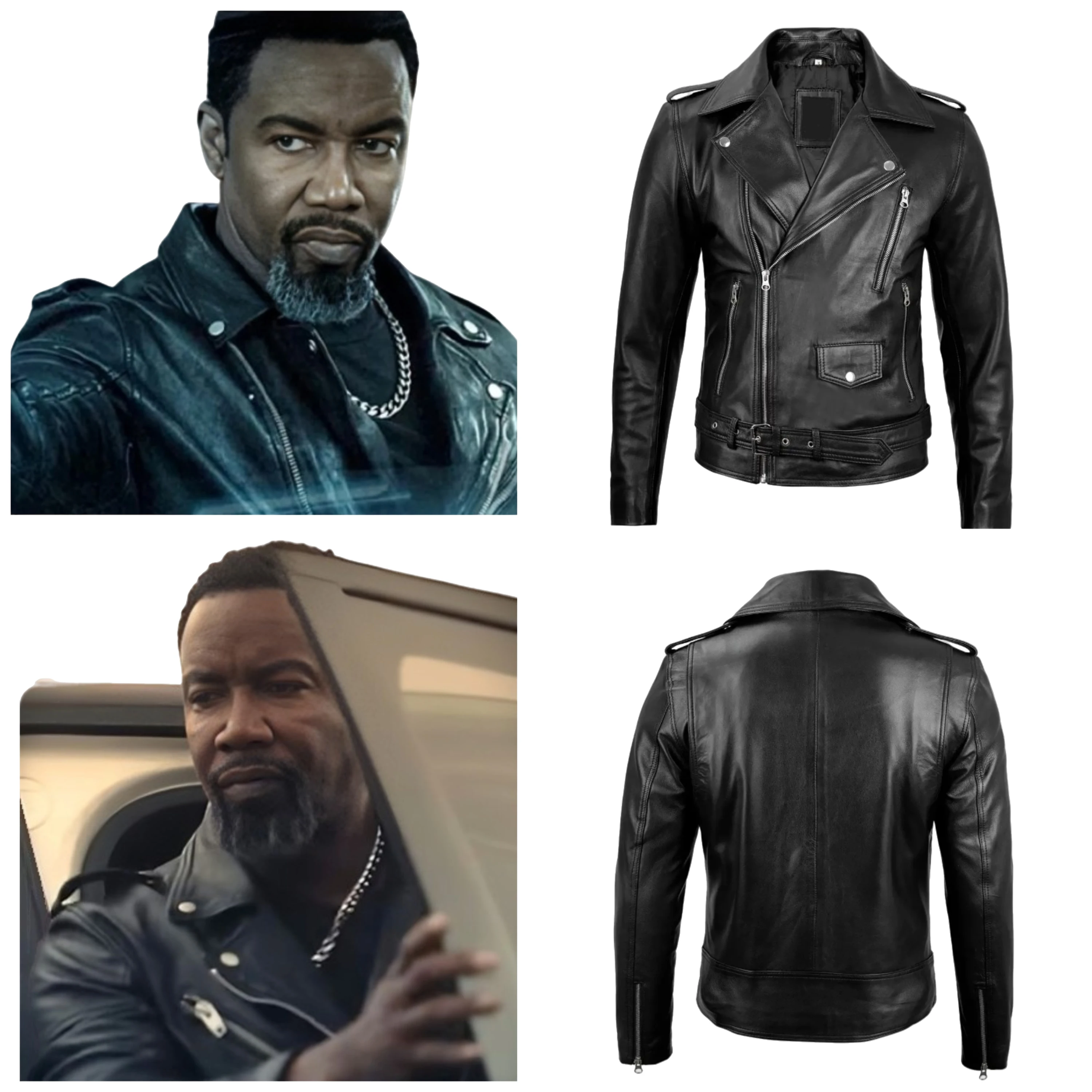 Trouble Man 2025 Michael Jai White Biker Jacket