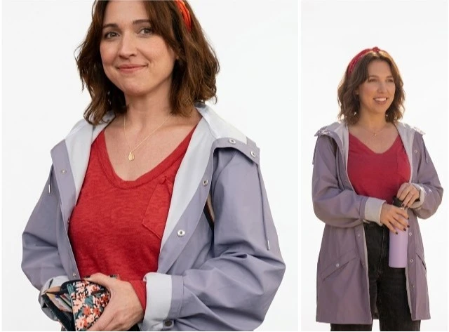 Esther Smith lavender cotton hooded coat from Trying Season 5