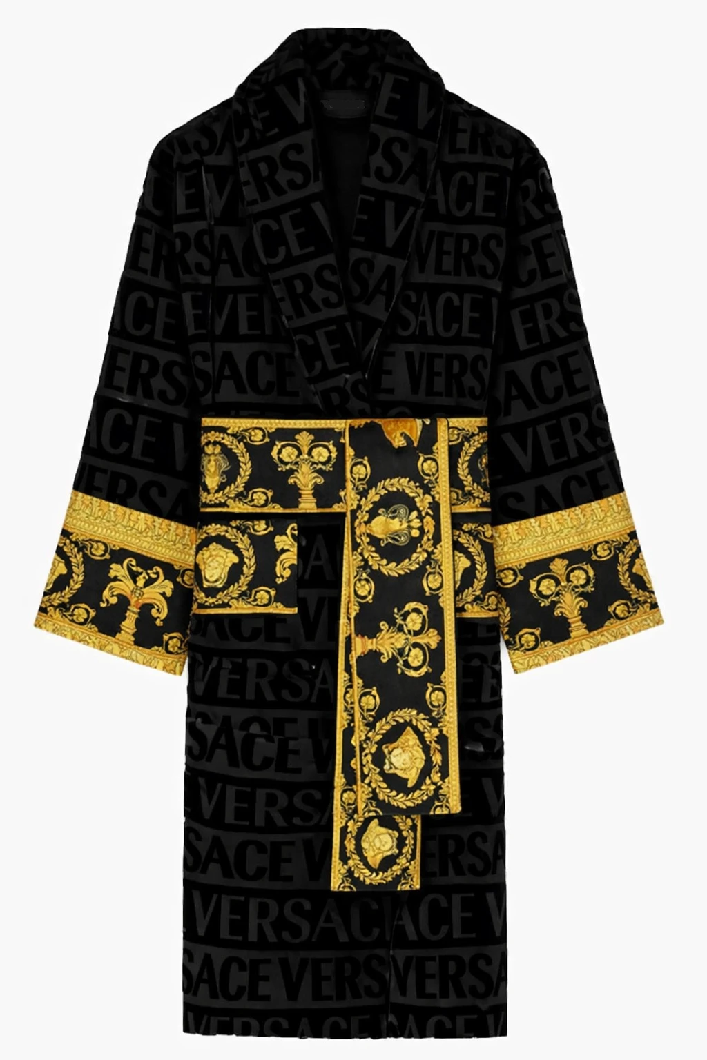 Versace Black Bathrobe Gold Baroque Belt Robe Versace robe, black designer robe, gold baroque bathrobe, luxury bathrobe men, luxury bathrobe women, versace medusa robe, designer dressing gown, premium spa robe, celebrity style robe, black gold robe, versace home collection, fashion bathrobe, luxury loungewear robe, designer sleepwear robe, branded bathrobe