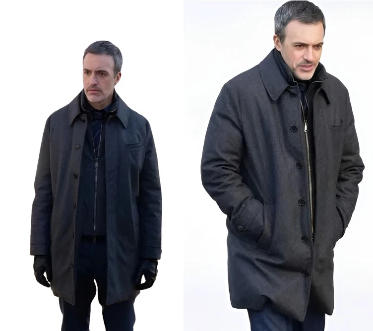 Vincent Riley Law And Order S25 Grey Wool Coat Image Vincent Riley Law And Order S25 Grey Wool Coat Mens Winter Outfit