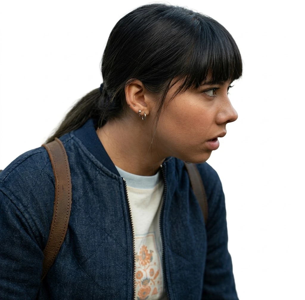 Xochitl Gomez Hive 2026 Navy Blue Cotton Jacket