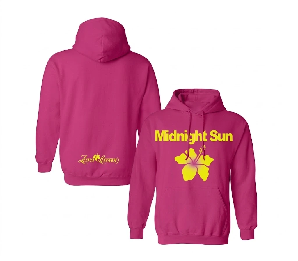 Singer Zara Larsson Midnight Sun Pink Hoodie