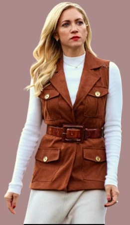 Brittany Snow The Beast in Me Brown Vest Brittany Snow The Beast in Me Brown Vest