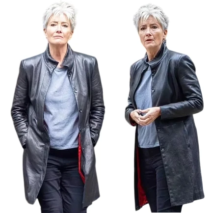 Emma Thompson Down Cemetery Road Black Coat