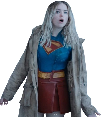 Milly Alcock Supergirl Hooded Trench Coat