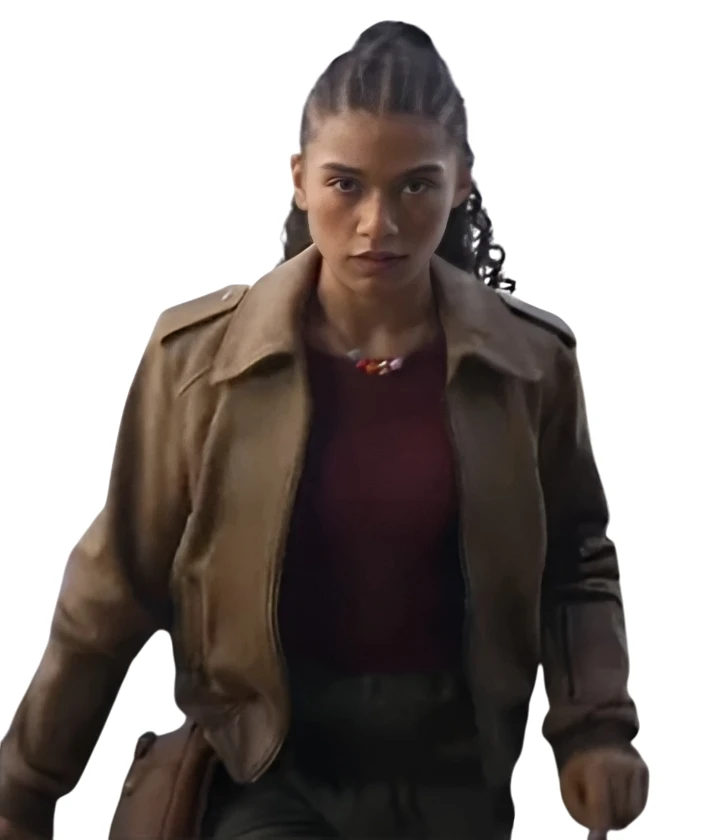 Clarisse La Rue Percy Jackson and the Olympians 2025 Brown Bomber Jacket