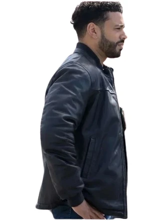 Boston Ryan Broussard Blue Black Leather Jacket Boston Ryan Broussard Blue Black Leather Jacket