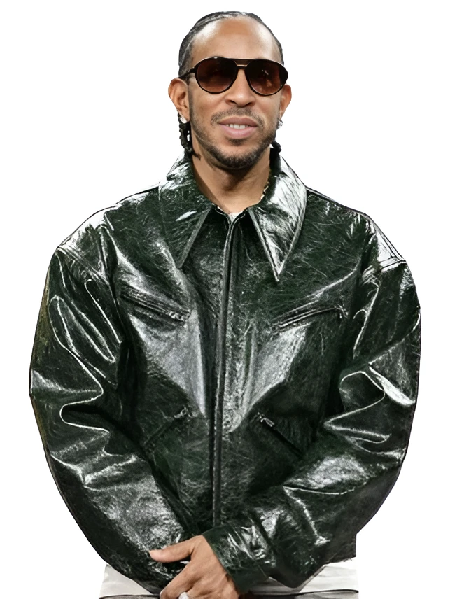 Ludacris Green Leather Jacket All-Star Game Front View