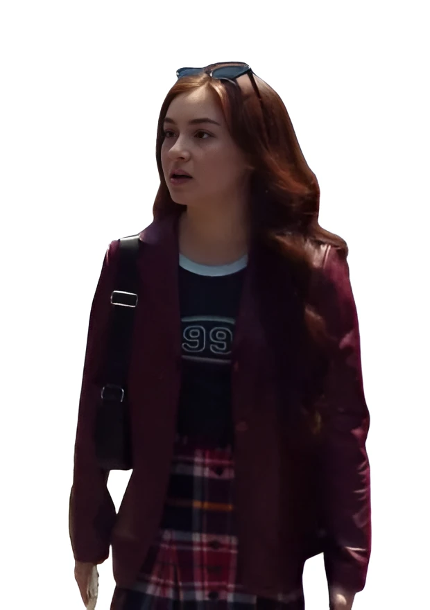 anna cathcart xo kitty leather blazer america suits