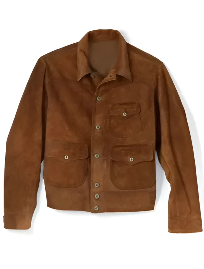 Bobby Cannavale Scarpetta Suede Leather Jacket Front View