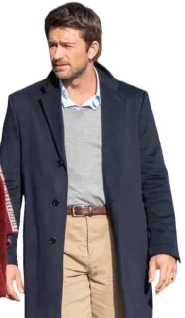 Brandon Sklenar The Housemaid 2025 Blue Coat