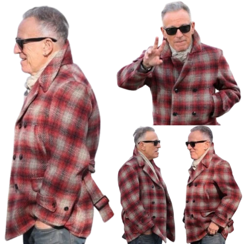 Bruce Springsteen Red Wool Coat
