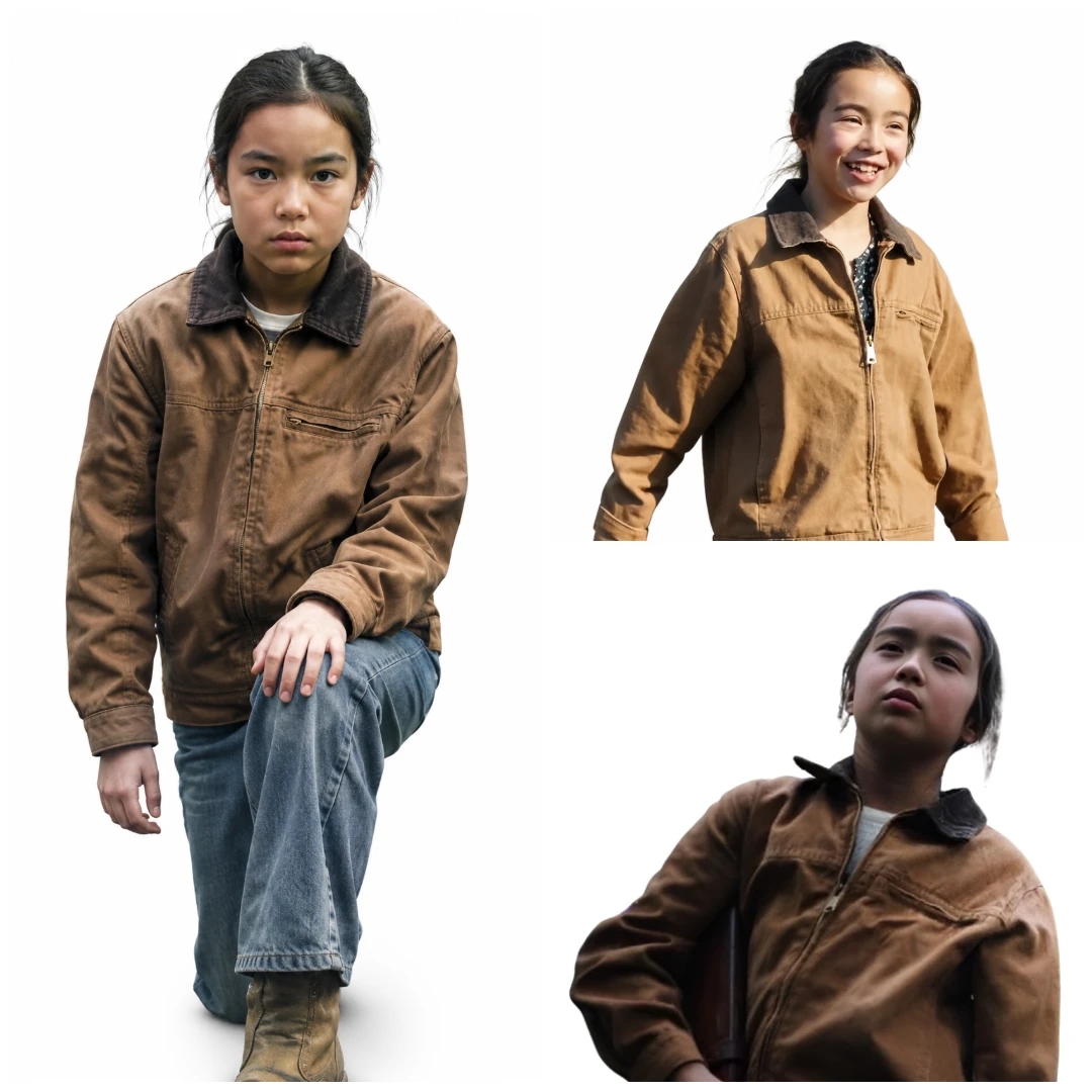 Callista Crowe The Outer Threat 2026 Brown Cotton Jacket Close Up
