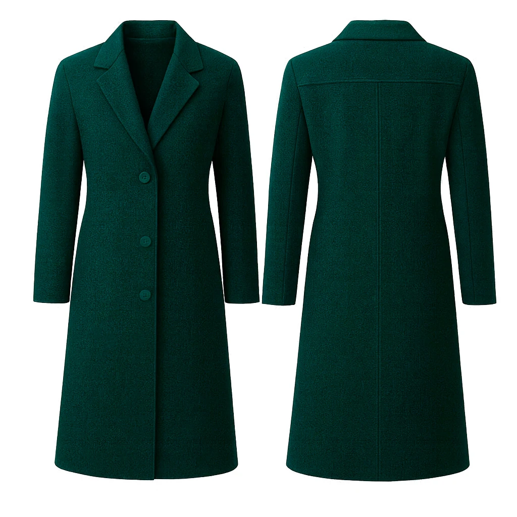 Champagne Problems 2025 Minka Kelly Teal Blue Wool Coat 