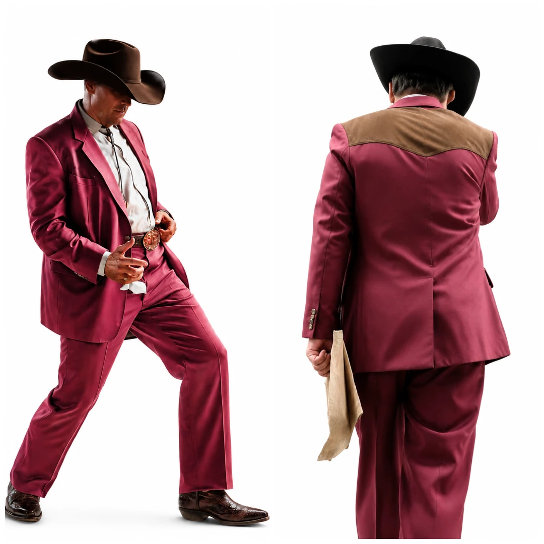Tom Cruise wearing the Digger 2026 Burgundy Suit Front View
