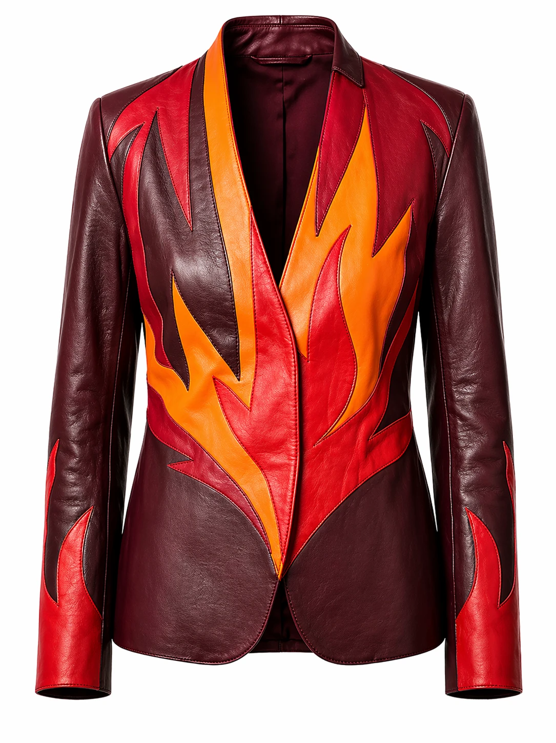 Dua Lipa New Year 2026 Flame Leather Blazer | America Suits