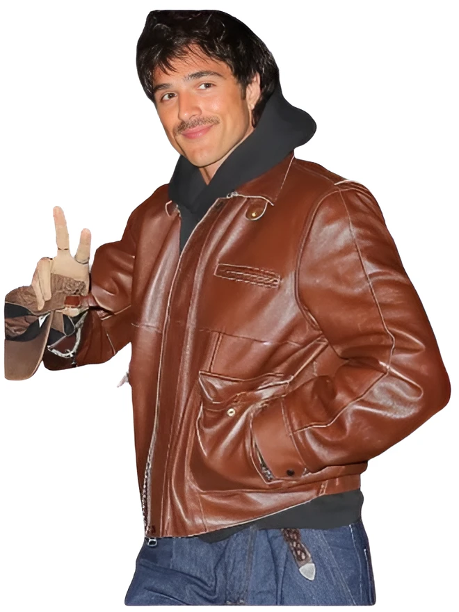 Jacob Elordi NYC Black Leather Jacket Celebrity Street Style Jacket