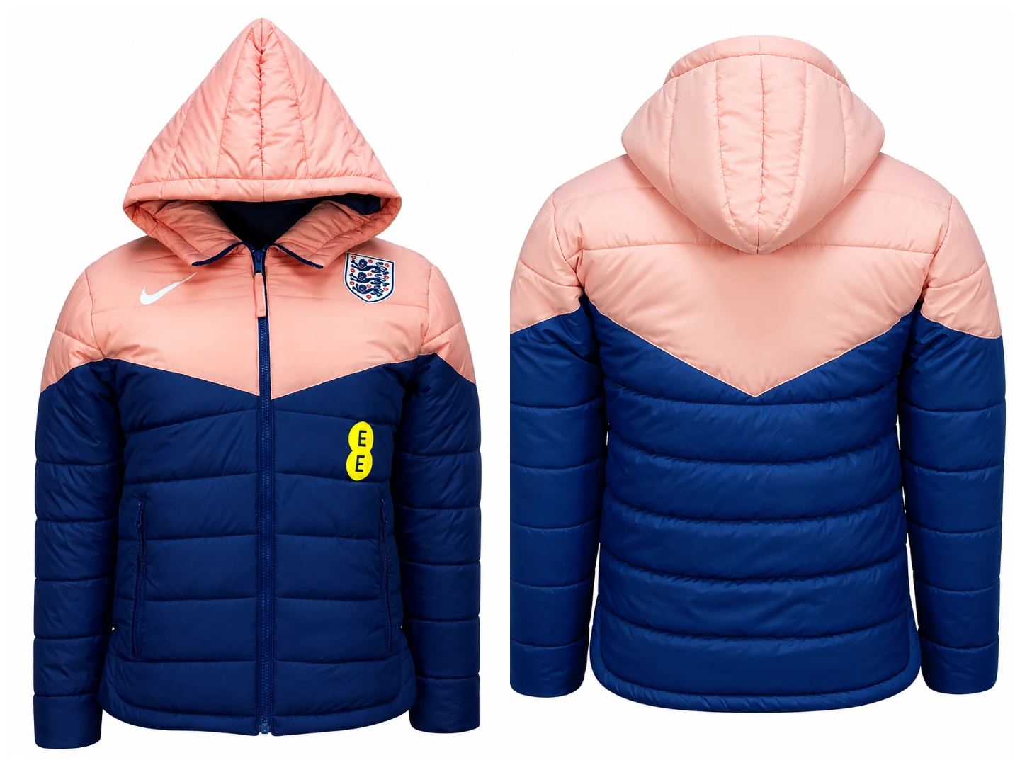 England Lionesses Nike Hooded Pink And Blue Puffer Jacket