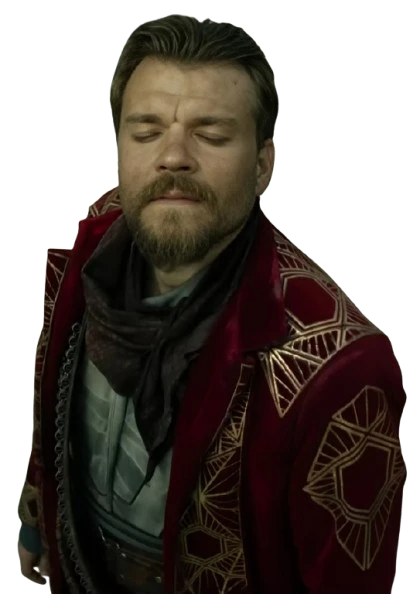 Pilou Asbaek Golden Embroidered Maroon Coat