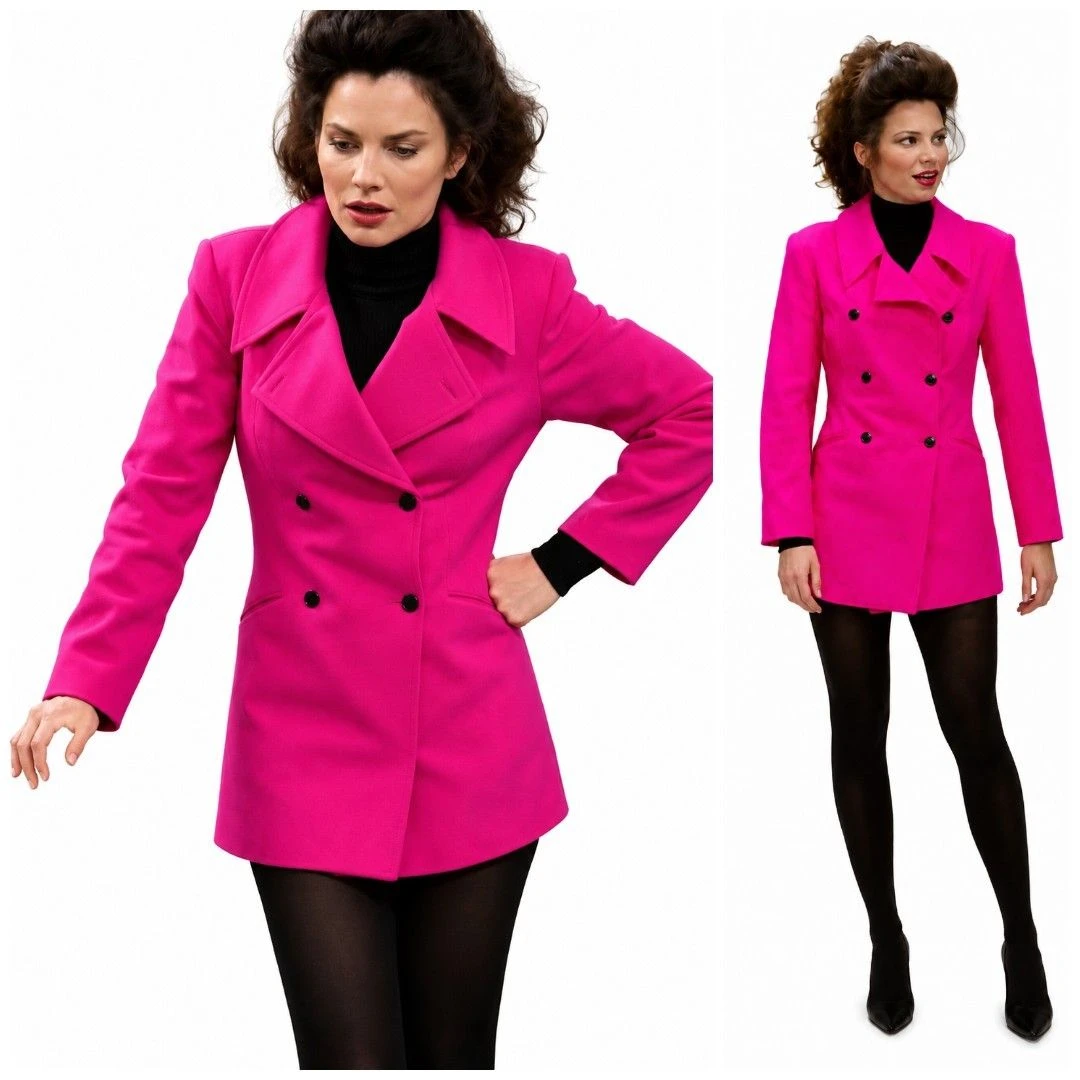 Fran Fine The Nanny Hot Pink Double Breasted Blazer