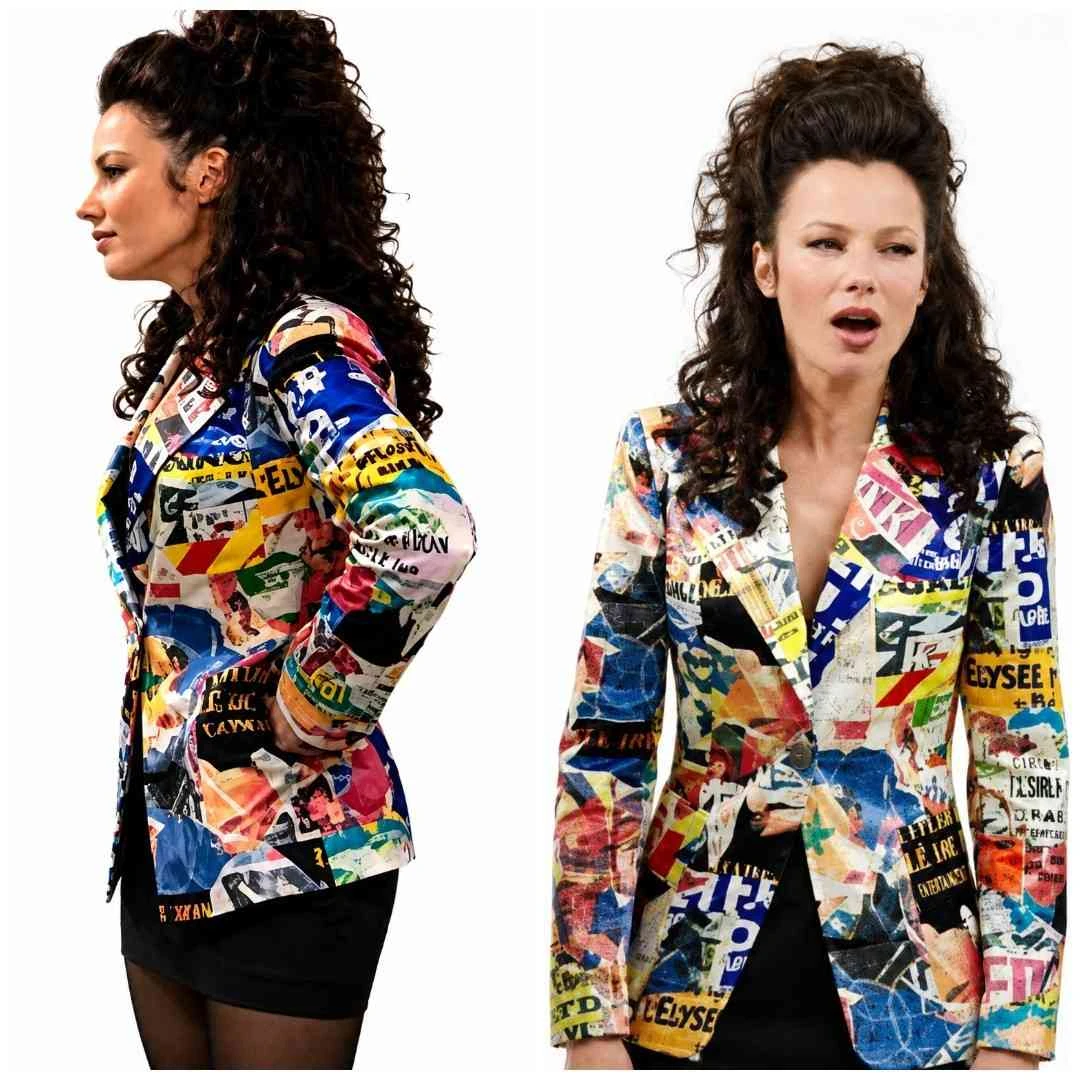 Fran Fine The Nanny Multicolor Printed Blazer for Women