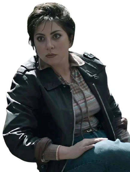 House of Gucci Lady Gaga Black Leather Jacket House of Gucci Lady Gaga Black Leather Jacket