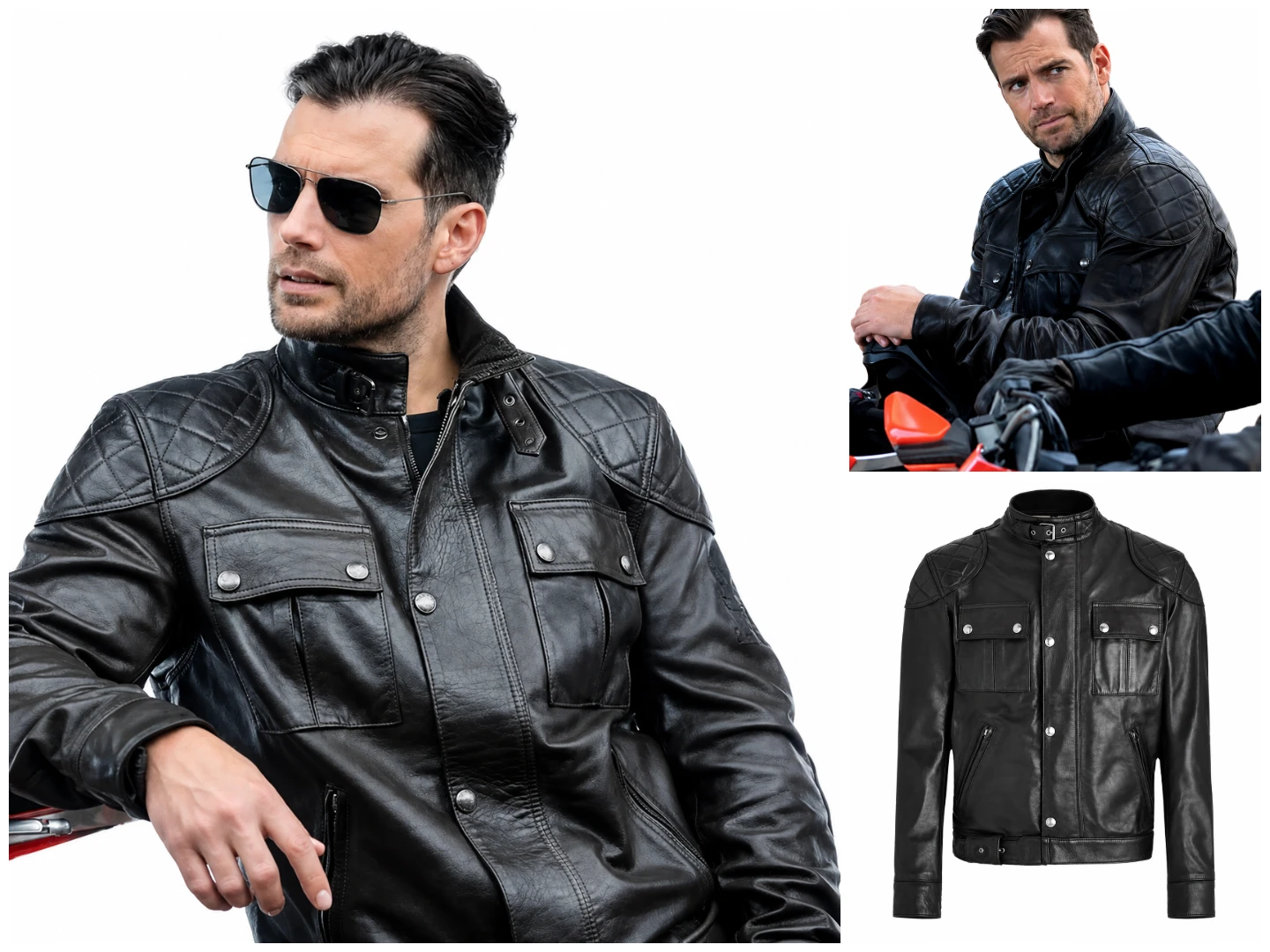 Henry Cavill Black Leather Jacket from In the Grey 2026