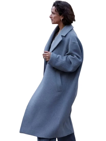 Indira Varma The Night Manager S02 Grey Trench Coat Indira Varma The Night Manager S02 Grey Trench Coat