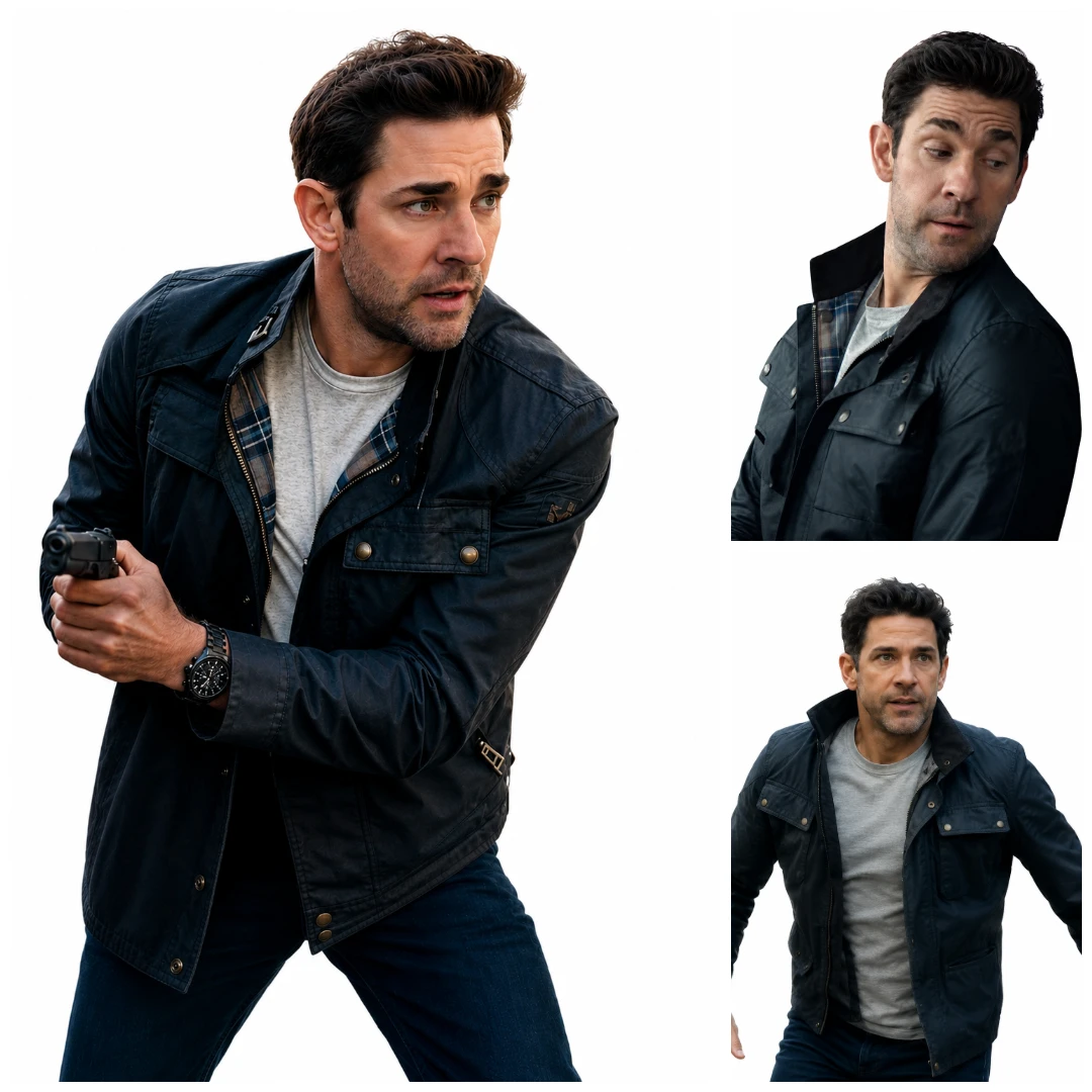Jack Ryan Ghost War Black Cotton Jacket Worn By John Krasinski