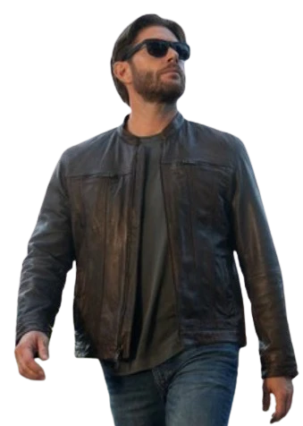Jensen Ackles Countdown Mark Brown Leather Jacket Countdown Tv Series 2025 Jensen Ackles Leather Jacket