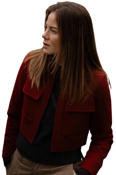 The Family Plan 2 Jessica Morgan Cropped Jacket