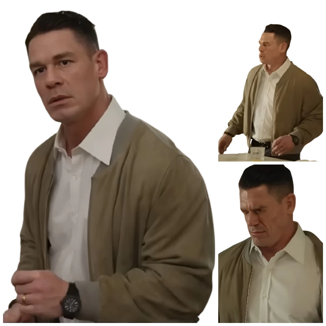 John Cena Little Brother 2026 Beige Bomber Jacket