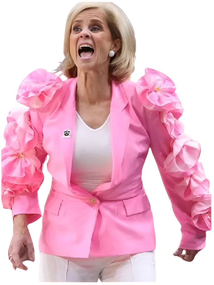 Kim Mulkey Pink Floral Blazer | America Suits