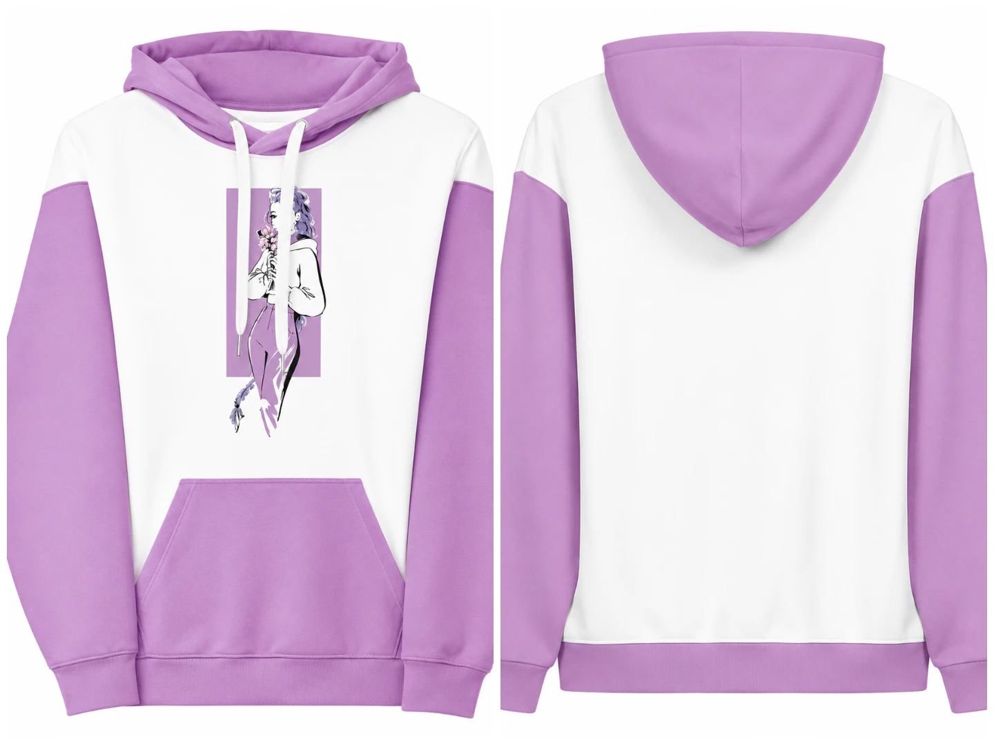 KPop Demon Hunters Rumi Purple Pullover Hoodie Collage