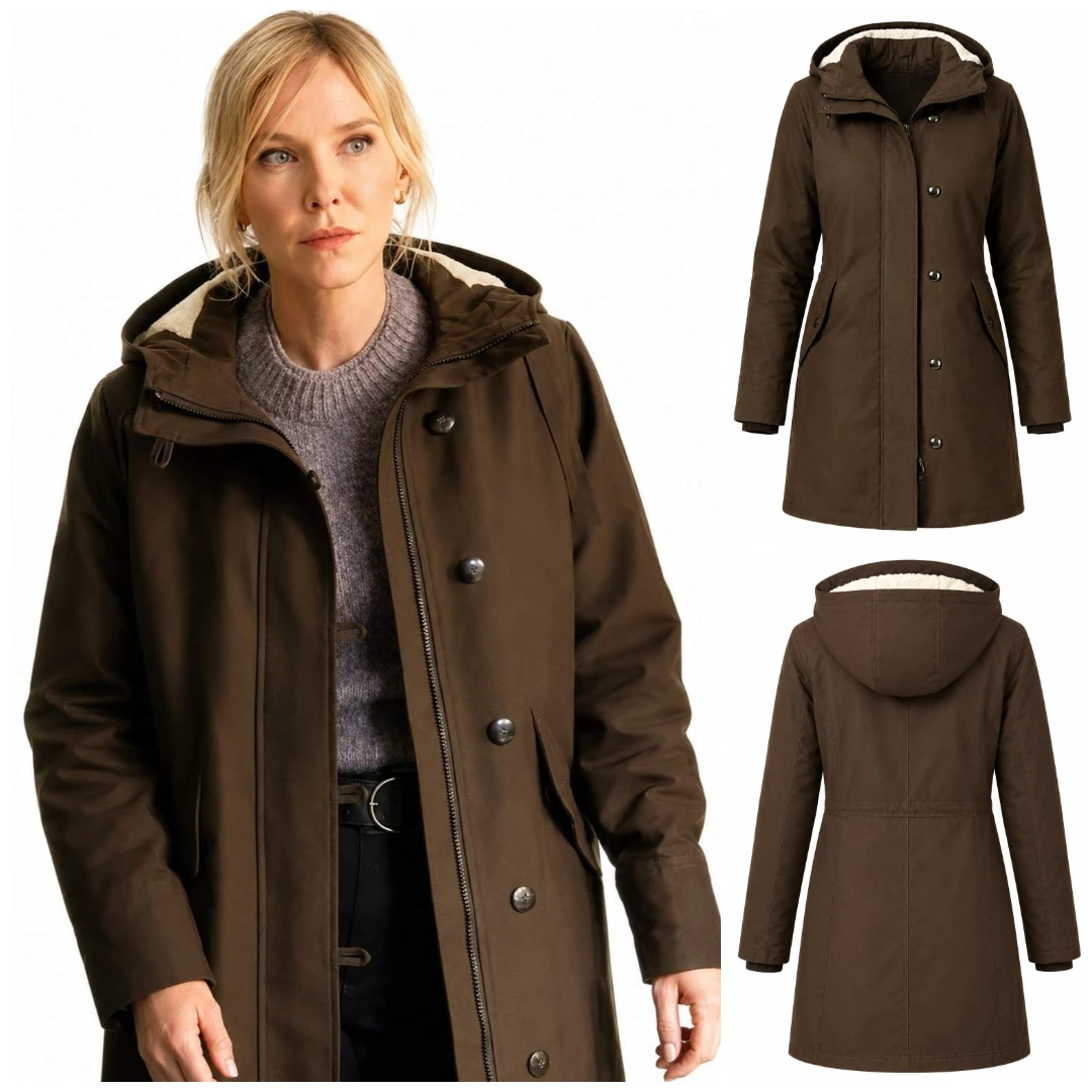 Law & Order SVU Amanda Rollins Brown Hooded Parka Coat worn by Amanda Rollins