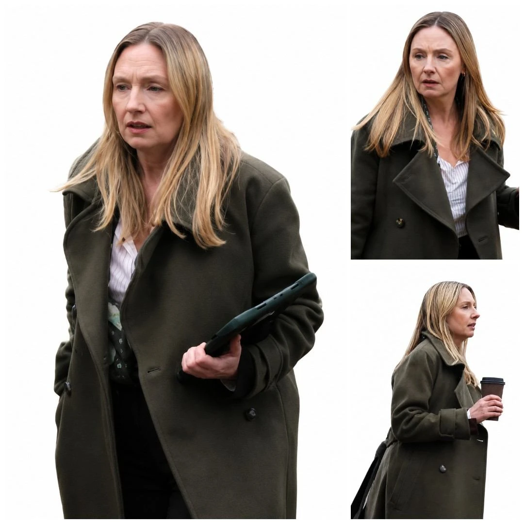 Hope Davis Line of Fire 2026 Olive Green Coat
