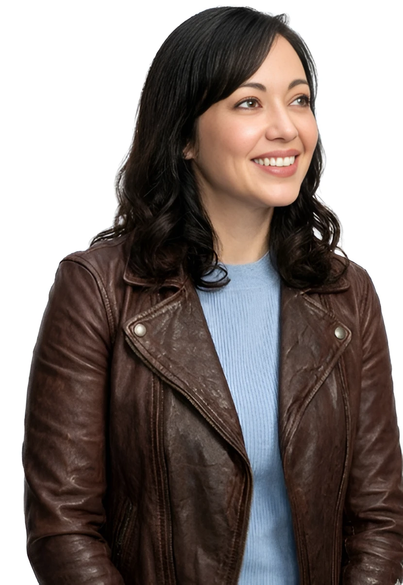 maria baez boston blue brown leather jacket america suits