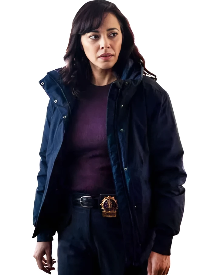 Marisa Ramirez Boston Blue Jacke Marisa Ramirez Boston Blue Jacket Front View