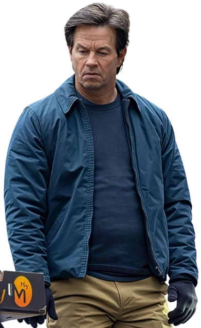 Mark Wahlberg The Family Plan 2 Blue Jacket Mark Wahlberg Blue Jacket