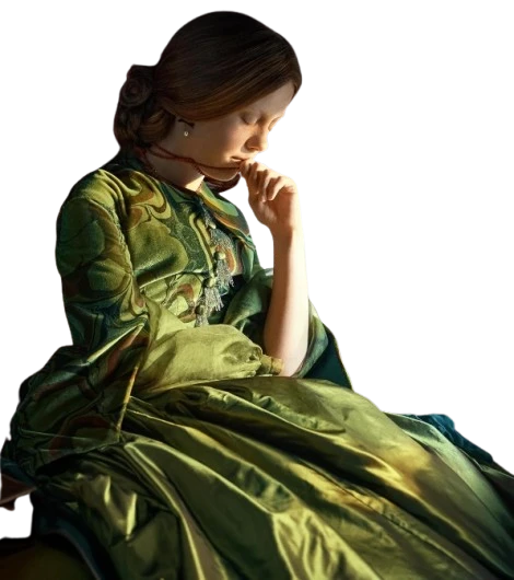 Frankenstein Mia Goth Green Coat