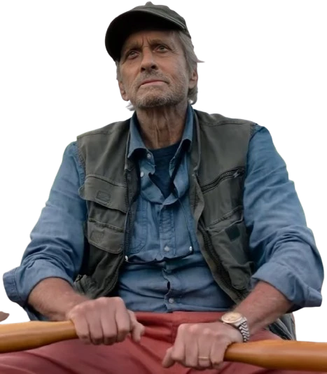 Michael Douglas Looking Through Water Vest