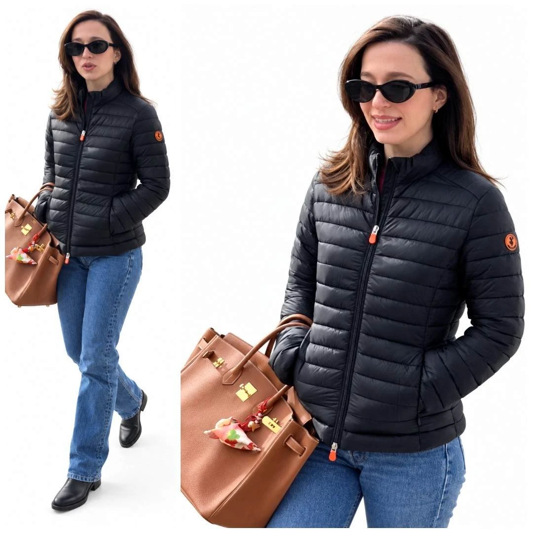 Mikey Madison Wearing Black Quilted Puffer Jacket