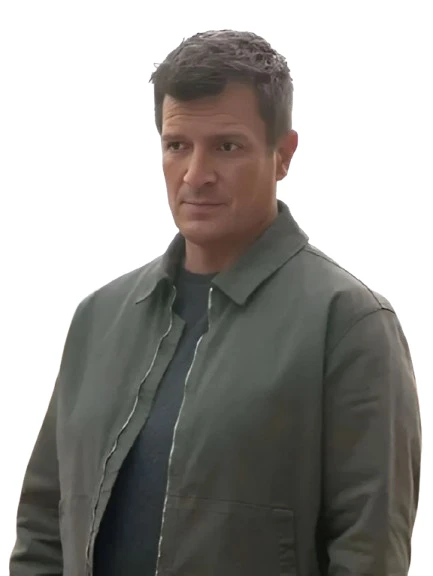 Nathan Fillion The Rookie Green Cotton Jacket Nathan Fillion The Rookie Green Cotton Jacket
