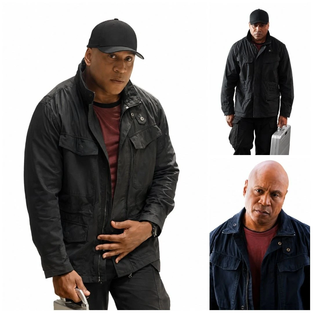 LL Cool J NCIS New York Sam Hanna Black Utility Jacket