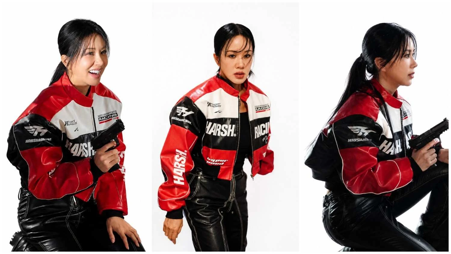 Uhm Junghwa Okay Madam 2 Red Black White Racing Jacket