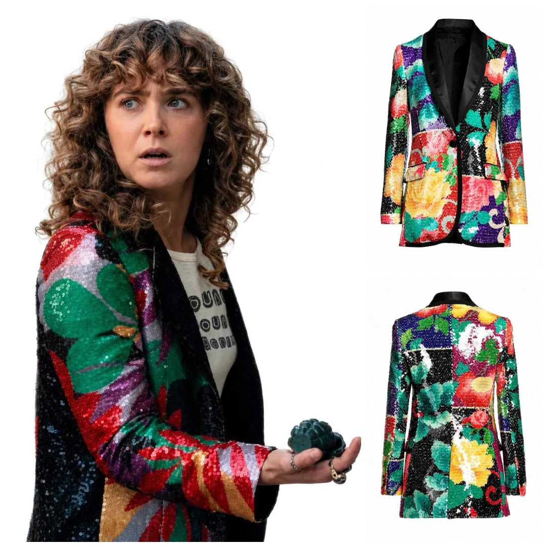 Haley Lu Richardson Ponies 2026 Multicolor Sequin Blazer Back View