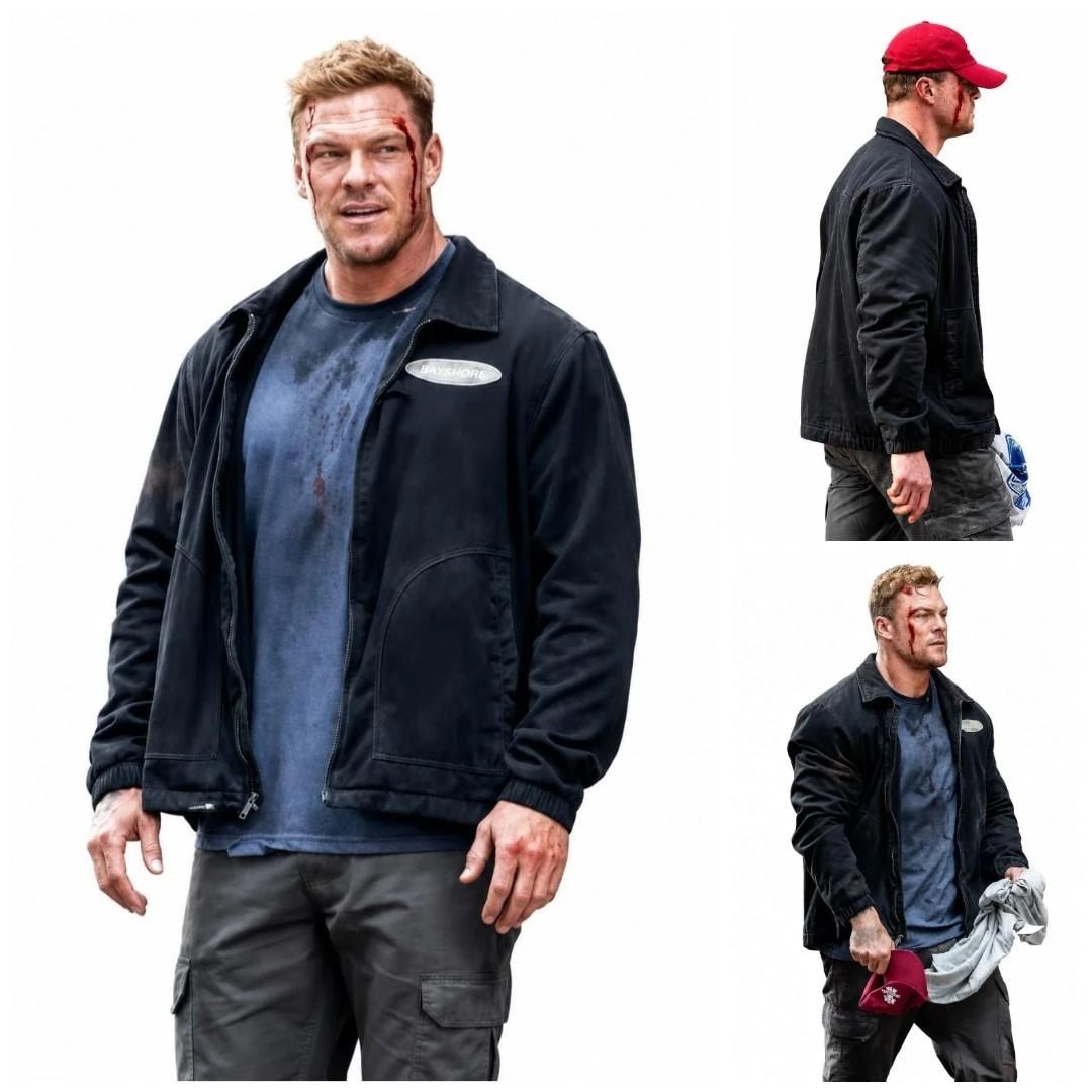 Alan Ritchson Reacher Season 4 Black Cotton Jacket