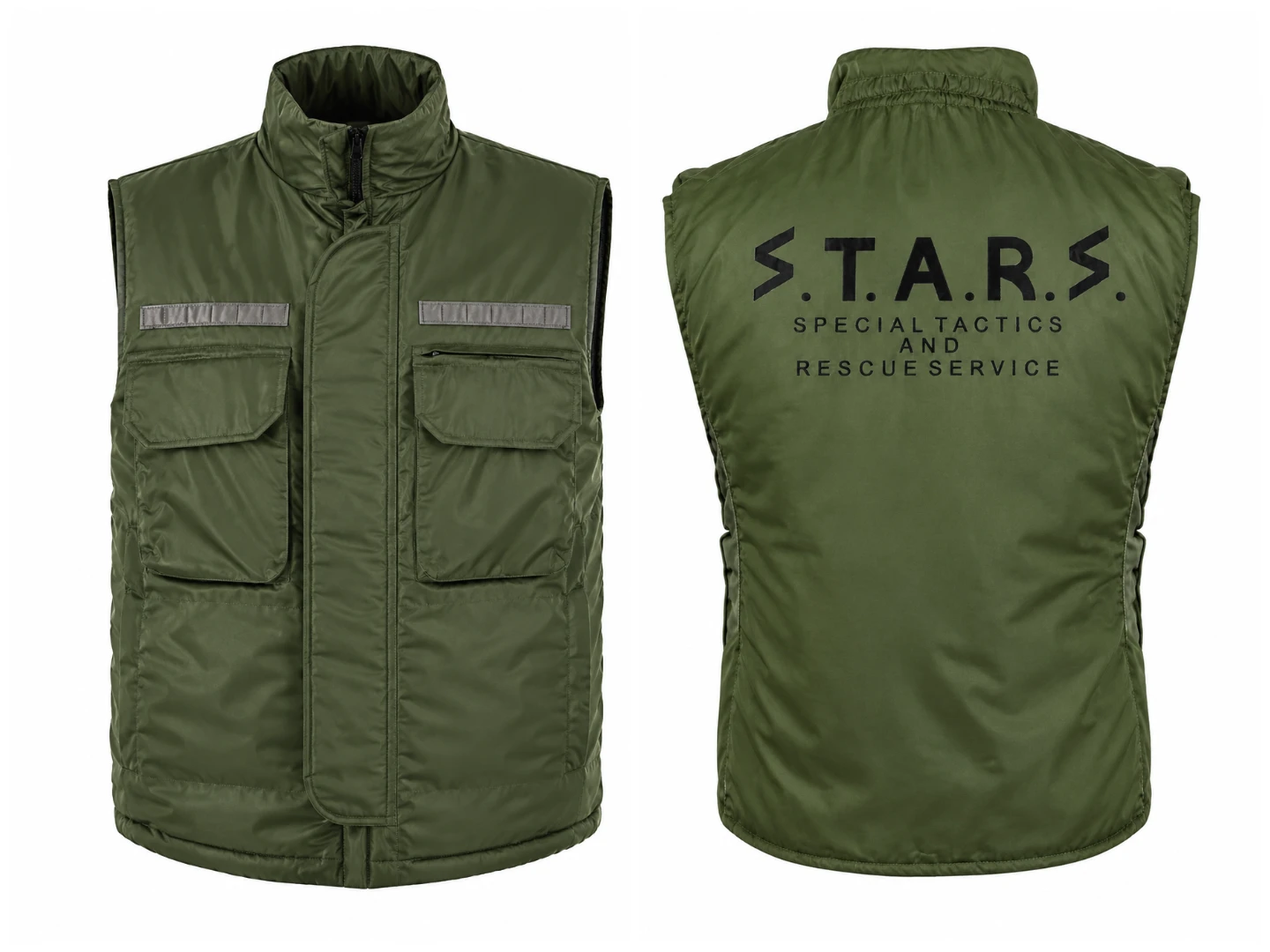 Chris Redfield Resident Evil Green Tactical Vest Back Design