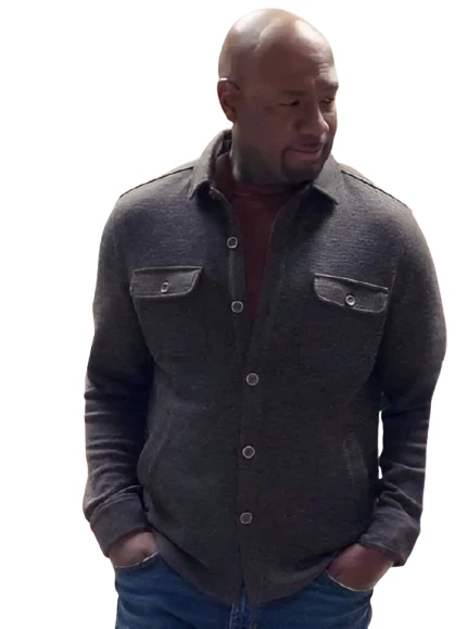 Richard T. Jones The Rookie S08 Black Jacket Front View